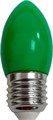 Ecola Лампа светодиодная candle LED color  2,0W 220V E27 Green свеча Зеленая матовая кол C7TG20ELY - фото 42796