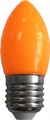 Ecola Лампа светодиодная candle   LED color  2,0W 220V E27 Orange свеча Оранжевая матовая C7TY20ELY - фото 42804