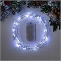 Гирлянда «Нить» 5 м роса, IP20, серебристая нить, 50 LED, батарейки CR2032х2 (в комплекте), свечение белое 2433893 - фото 45853