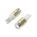 CARTAGE Светодиодная лампа для автомобиля, T10 5W5, 12 В, 10 SMD-5630, набор 2 шт 2612657 - фото 45912