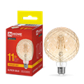 IN HOME Лампа светодиодная LED-GL95СR-deco gold 11Вт 230В E27 3000K 1040Лм 95мм кристалл золотистая 4690612056067 - фото 45971