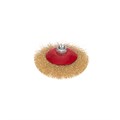 KRANZ Щетка коническая для УШМ, витая латунированная проволока, 125мм, М14 KR-91-1207 - фото 46036