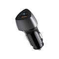 REXANT Автомобильное зарядное устройство с двумя портами (USB-A QC 3.0 + USB-C PD) со световой индикацией, 51Вт, черное 16-0246 - фото 46730