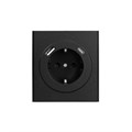 KRANZ Розетка STRONG 1-ая с/з с/у з/ш 16А с USB A+C быстрой зарядки 5В/3А антрацит KR-78-0704-5 - фото 46752