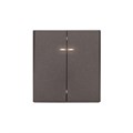KRANZ Выключатель STRONG 2 кл с подсветкой 10А с/у графит KR-78-0714-6 - фото 46775