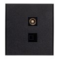 KRANZ Розетка STRONG компьютерная RJ45 кат6 + TV с/у антрацит KR-78-0722-5 - фото 46780