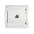 IN HOME Розетка компьютерная одинарная RJ-45 CLASSICO белая 2131 4690612034263 - фото 47243