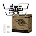 IN HOME Светильник светодиодный ELEGANT ARIS-125RGB-SMART-BL 125Вт 230В 3000-6500K 8800Лм 585х585х115мм пульт ДУчерный 4690612051314