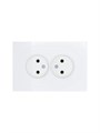 Lezard OSEN Розетка двойная б/з ПБТ белая 743-0200-128B