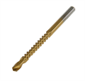 ТУНДРА Сверло фрезерное универсальное, HSS, TiN, цилиндрический хвостовик, 8×95 мм 3005538